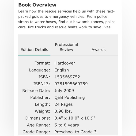 $2 HARDCOVER AMBULANCE BOOK. GREAT CONDITION. $2 WITH ANY $10 ORDER OR MORE - Picture 2 of 16